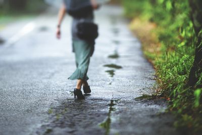 雨の日のウォーキング